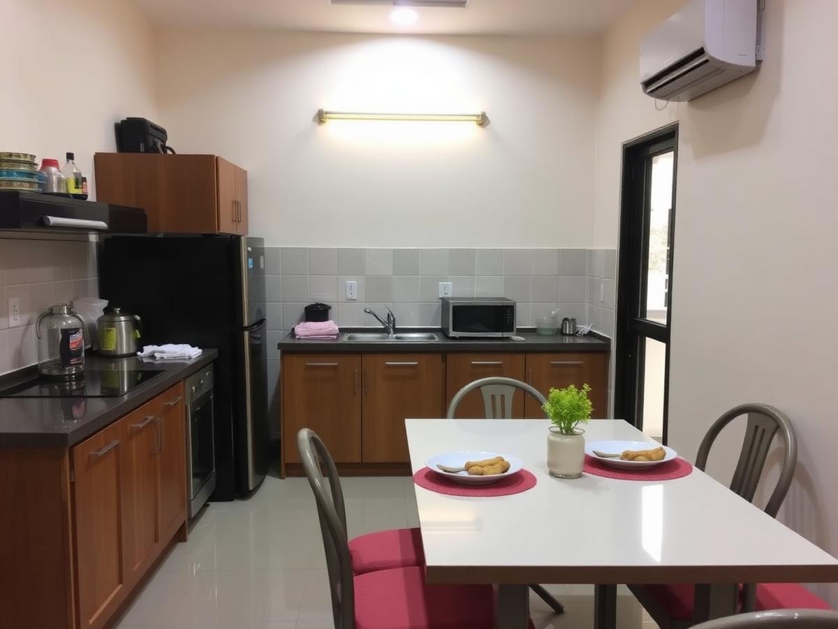 Kitchen and dining area
